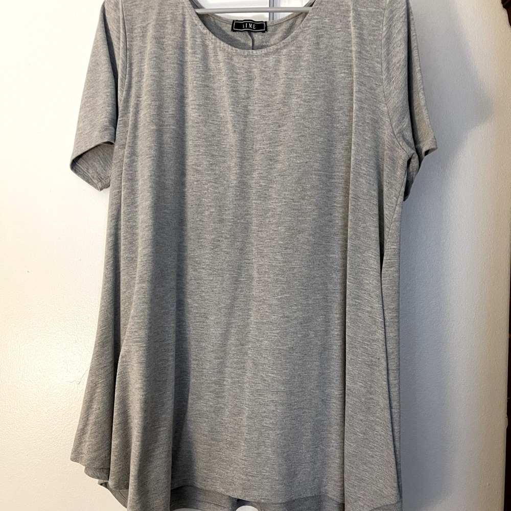 Short Sleeve Grey Top